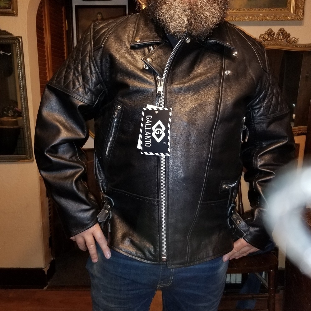 Leather Armored Motorcycle Jacket